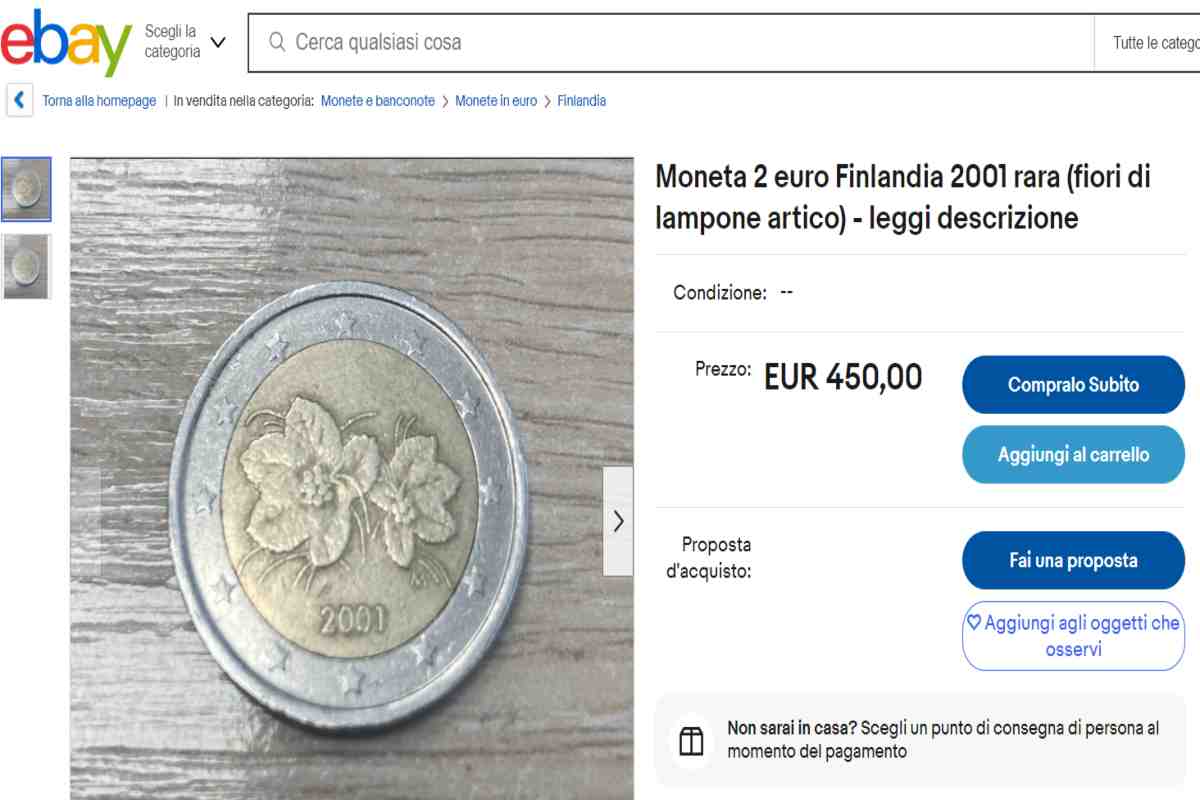 Rara moneta da 2 euro